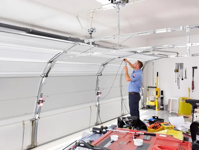 Garage door cable repair service by Foxborough Garage Door Repair in Foxborough
