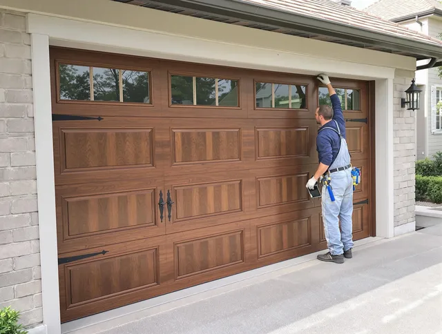 Custom garage door showcase by Foxborough Garage Door Repair in Foxborough