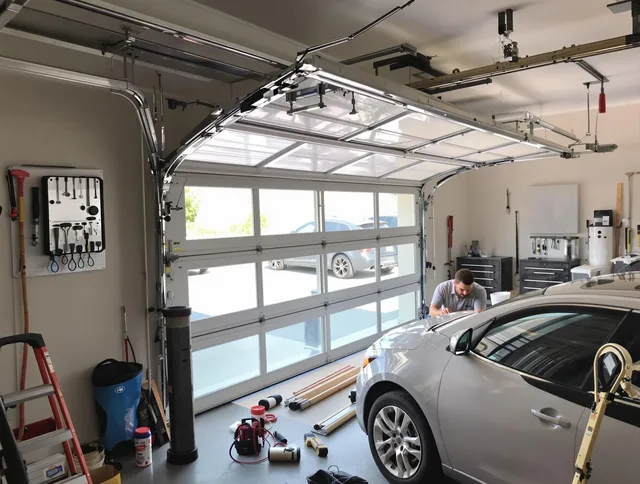 Garage door noise reduction service by Foxborough Garage Door Repair in Foxborough