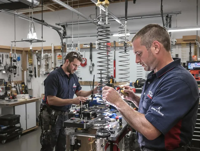 Garage door spring repair service by Foxborough Garage Door Repair in Foxborough